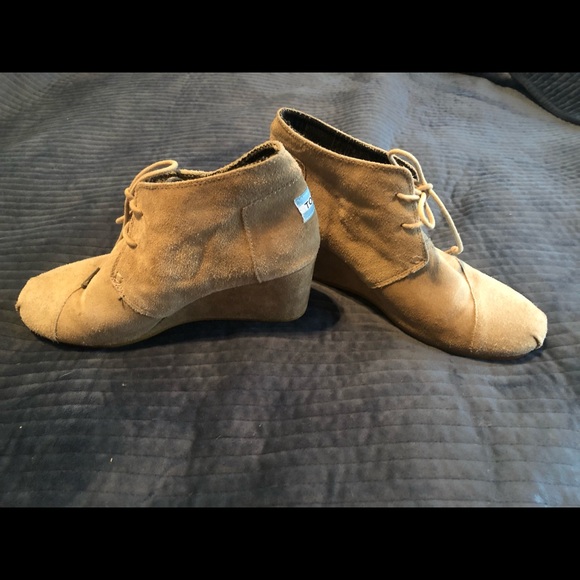 Toms Desert Suede Wedge Booties - Picture 2 of 4